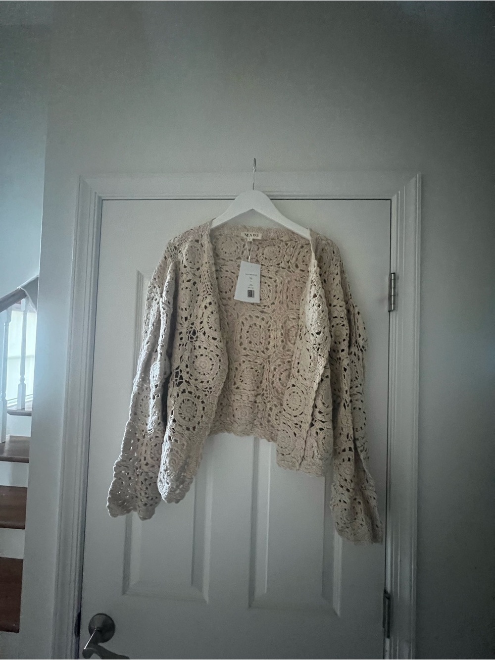 MACI Crochet Jacket in Ecru